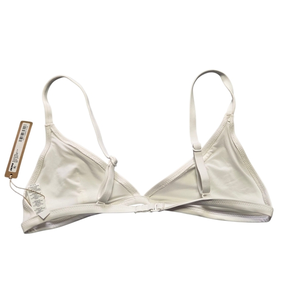 SKIMS Swim Adjustable Triangle Bikini Top Snow White Swimwear Small NWT - Picture 3 of 5